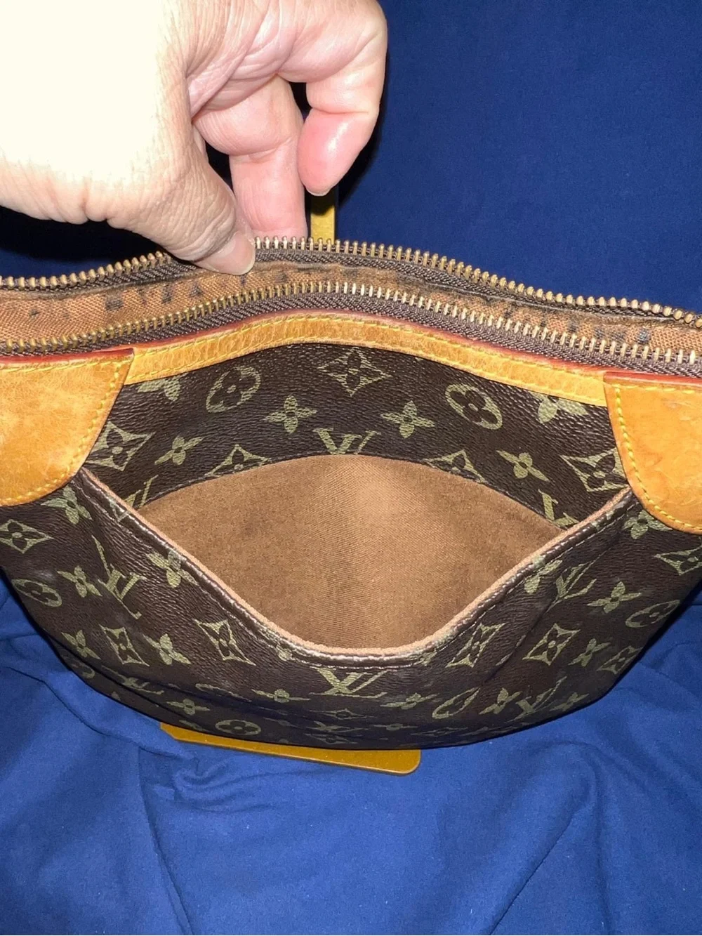 LV Odean PM -Monogram Brown Crossbody Bag with Tan Leather Trim